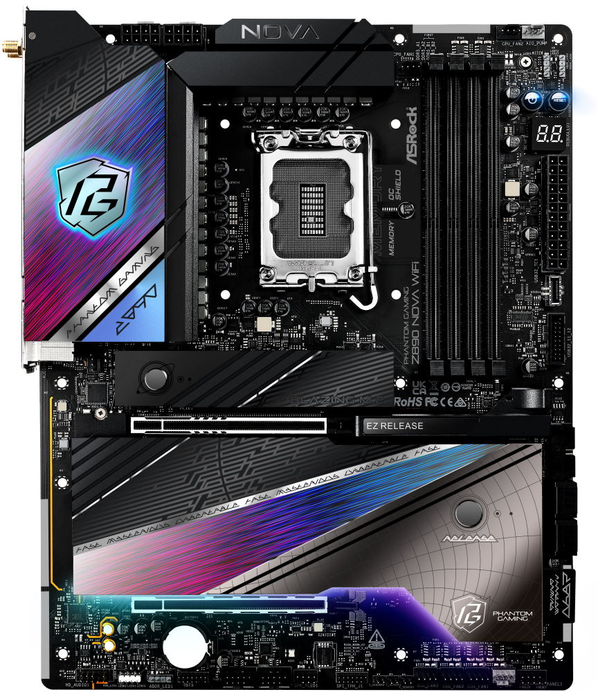ASRock Z890 Nova WiFi / Intel Z890 / LGA1851 / 4x DDR5 / 6x M.2 / HDMI / 2x Thunderbolt 4 / WiFi / ATX